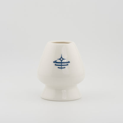Ceramic Chasen Holder Stand (White & Blue)