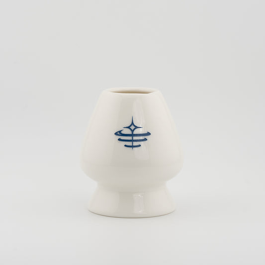 Ceramic Chasen Holder Stand (White & Blue)